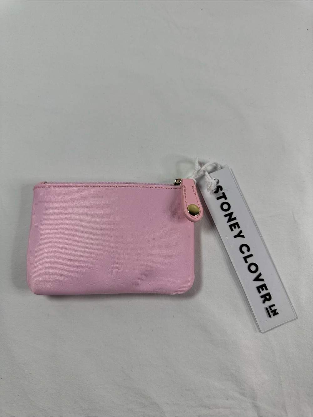 NWT Stoney Clover Lane Pink Nylon Zip Mini Coin Purse Card Pouch